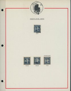 358 with various overprints on a page