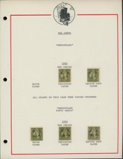297 varieties A, B and C and 2c New Peking with Japanese Occupation overprints on five pages (5 images)