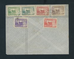 East China stamps from EC384//391 on cover with Tientsin cancels