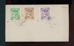 North East China NE30-32 on cover with Tientsin cancels (2 images)