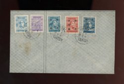 East China EC476-477 and EC480-482 on cover with Tientsin cancels