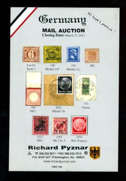 A 2013 German Mail Auction Catalog with information on German Offices in China