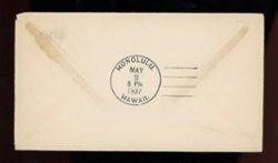 Macau 1937 First Flight Cover, stamp damaged (2 images)