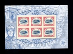 US - $2 x6 inverted airplane Souvenir Sheet