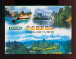 11 Guilin Lijiang River postcards in a folder, the scenes are beautiful