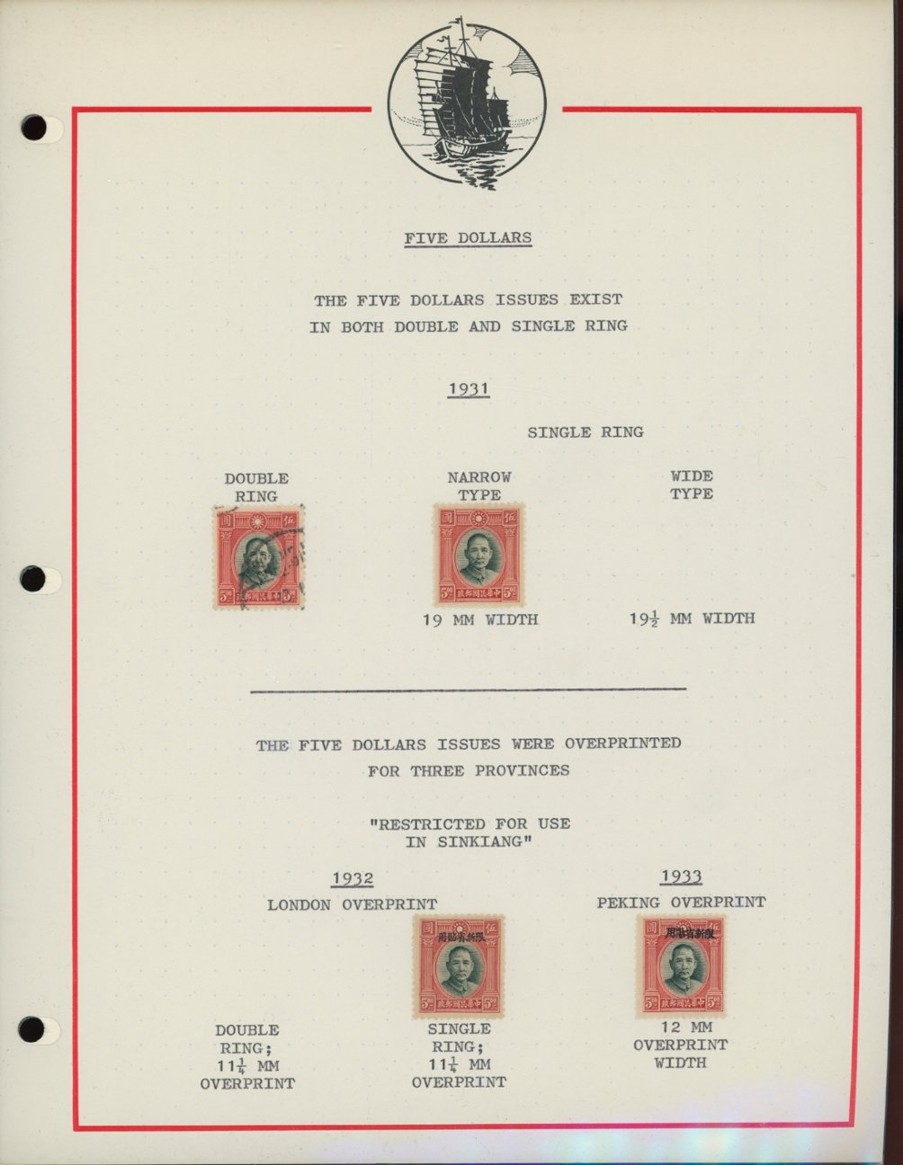 296 and 306 and with various overprints on two pages (2 images)