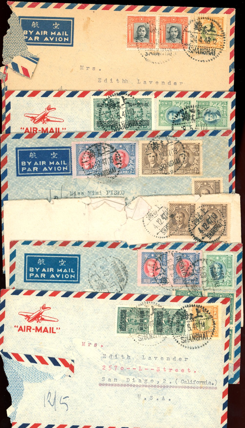 17 ROC covers of 1930s and 1940s in poor condition, but still very interesting group (3 images)