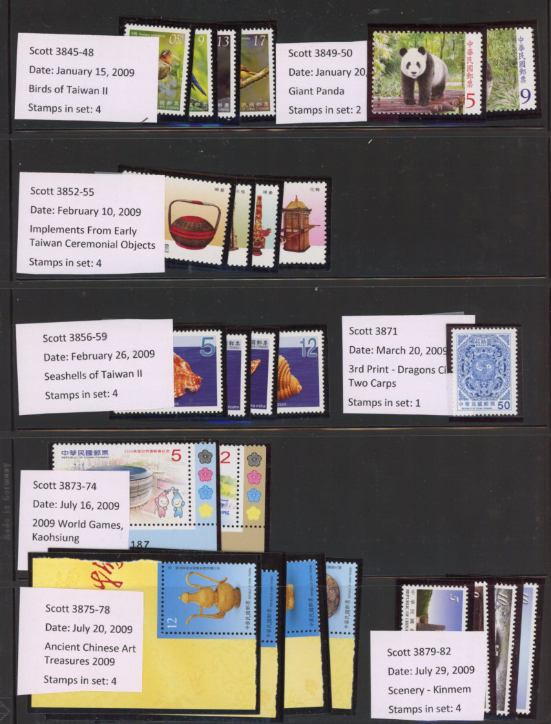 3845//3904 almost complete 2009 Year Set. Excludes souvenir sheets and stamps, 3860-69 and 3890-93. Total 61 stamps. (4 images)