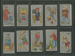 20 Old Chinese Cigarette Cards, condition varies (2 images)