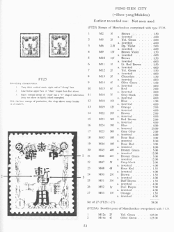 Post-War Provisional Issues of Northeast China - MLO. A 162-page catalogue of the Mukden Types of Manchurian Local Overprints prepared by Dr. George T. Luzitano in 1991. It is illustrated in black and white and has a card cover.