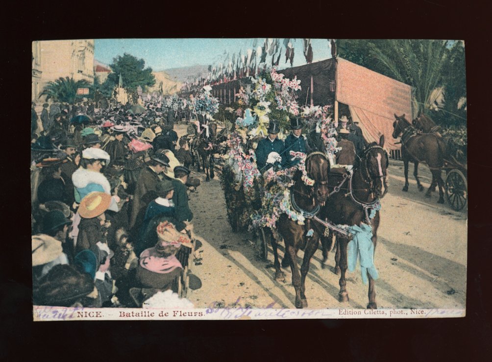 1906 March 24 Italian post card from Naples to Shanghai, arriving April 29, 1906 also with a Shanghai Local Post cancel April 29 (2 images)