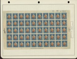 CSS NC 116 Ma NC 828 Chan JN 593 (unlisted in Scott) $2 North China Full Value New Peking with gum in sheet of 50, lightly hinged at corners, light creases
