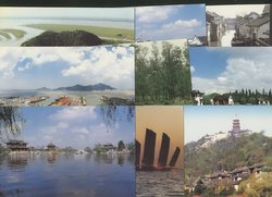 FP3A and B 1997 Landscape Stamped Postcards - Jiangsu Scenery (sets of 10 40f and set of 10 420f) (2 images)