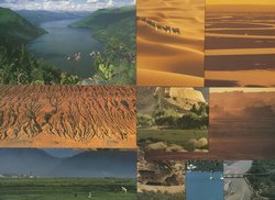 FP5A and B 1997 Landscape Stamped Postcards - Xinjiang Scenery (sets of 10 40f and set of 10 420f) (2 images)