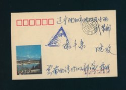 1990 'Military Family Mail' sent free of charge, with blue triangular chop