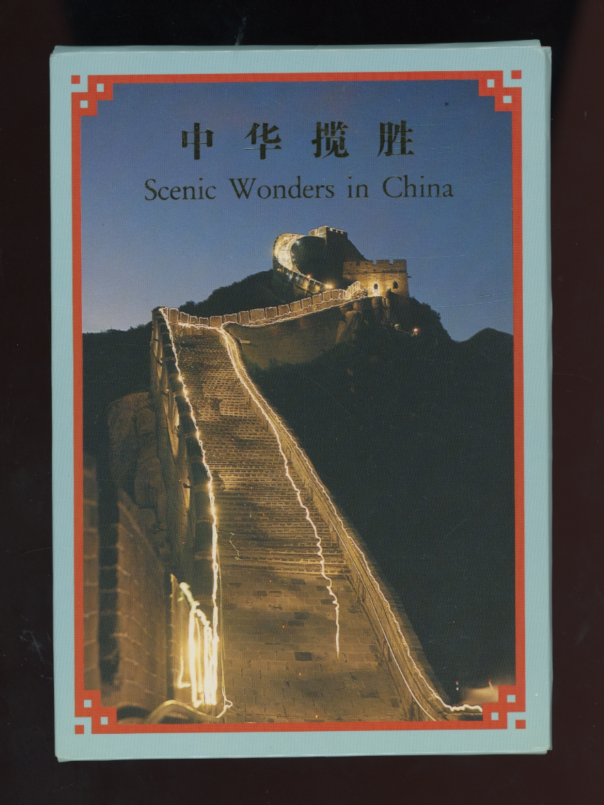 10 Scenic Wonders of China postcards in a folder, the scenes are beautiful