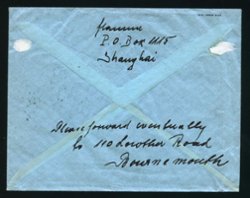 1939 Dec. 30 Shanghai 50c surface to Switzerland, via Siberia (2 images)