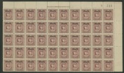 Sinkiang Province - 104 CSS SK 134 in pane of 50 from upper half of sheet Plate #1