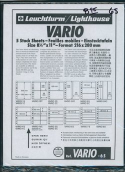 Lighthouse Vario Stockpages - new packet of 5 black - 6 row