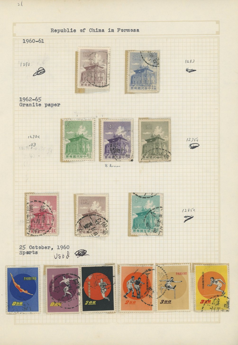 1960 issues used